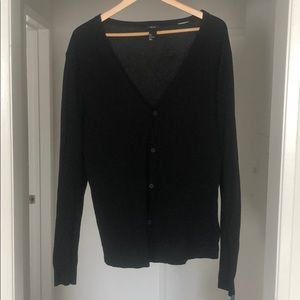 Large Black Cardigan Sweater H&M